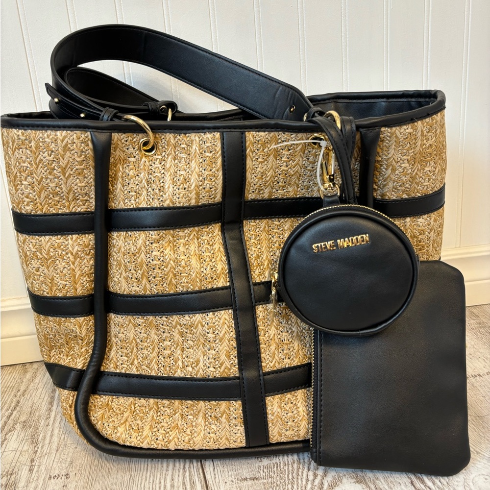 Steve Madden TikTok Women’s BJEWEL handbag black with coin purse and zip-pouch - Picture 12 of 12